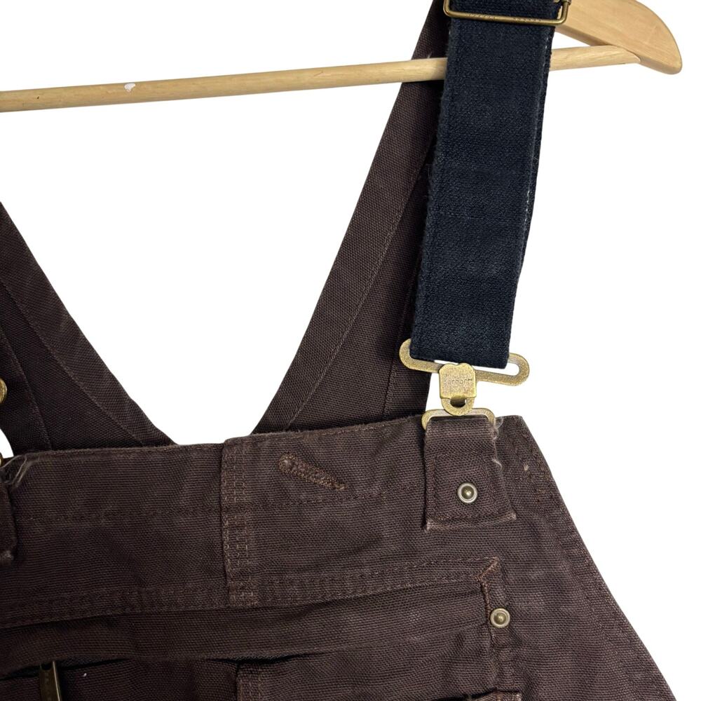 Carhartt Dark Brown Bib Overalls XL 104031 - Picture 7 of 16